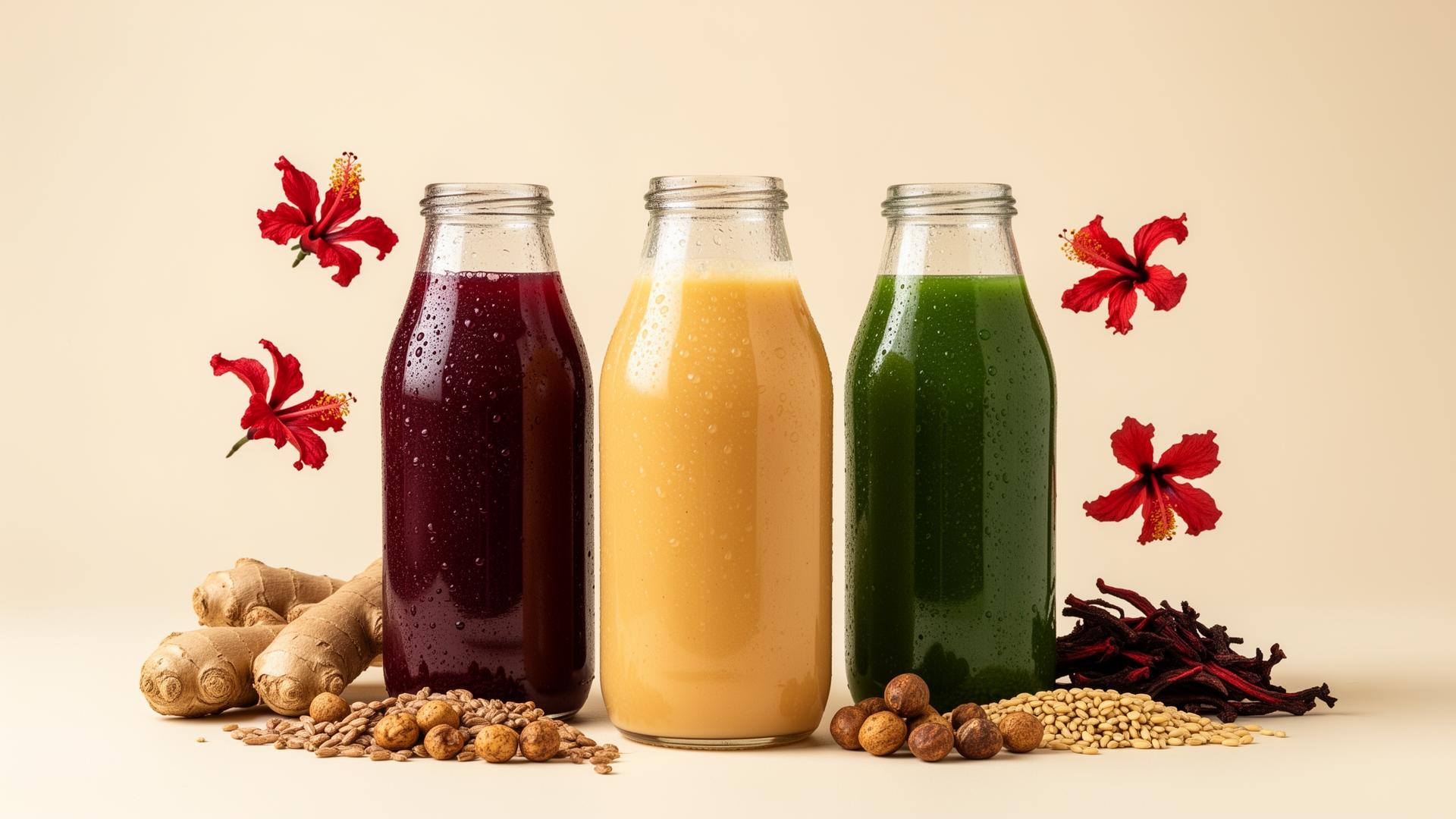 Premium fresh Nigerian beverages — zobo, tigernut, and cold-pressed juice